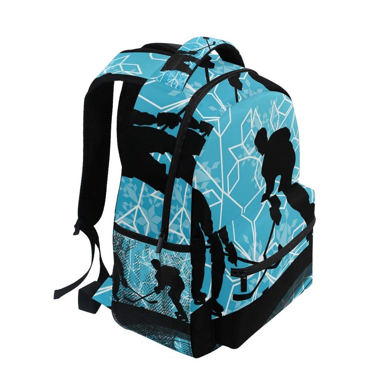 senya School Backpack Ice Hockey Players Sport Bookbag for Boys Girls Travel Bag - Image 2